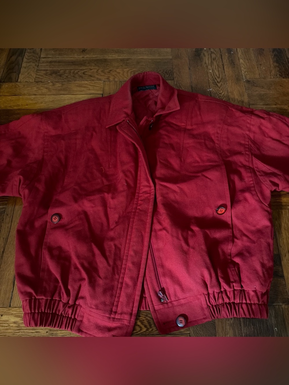 Harve Benard Vibrant Red Bomber Jacket